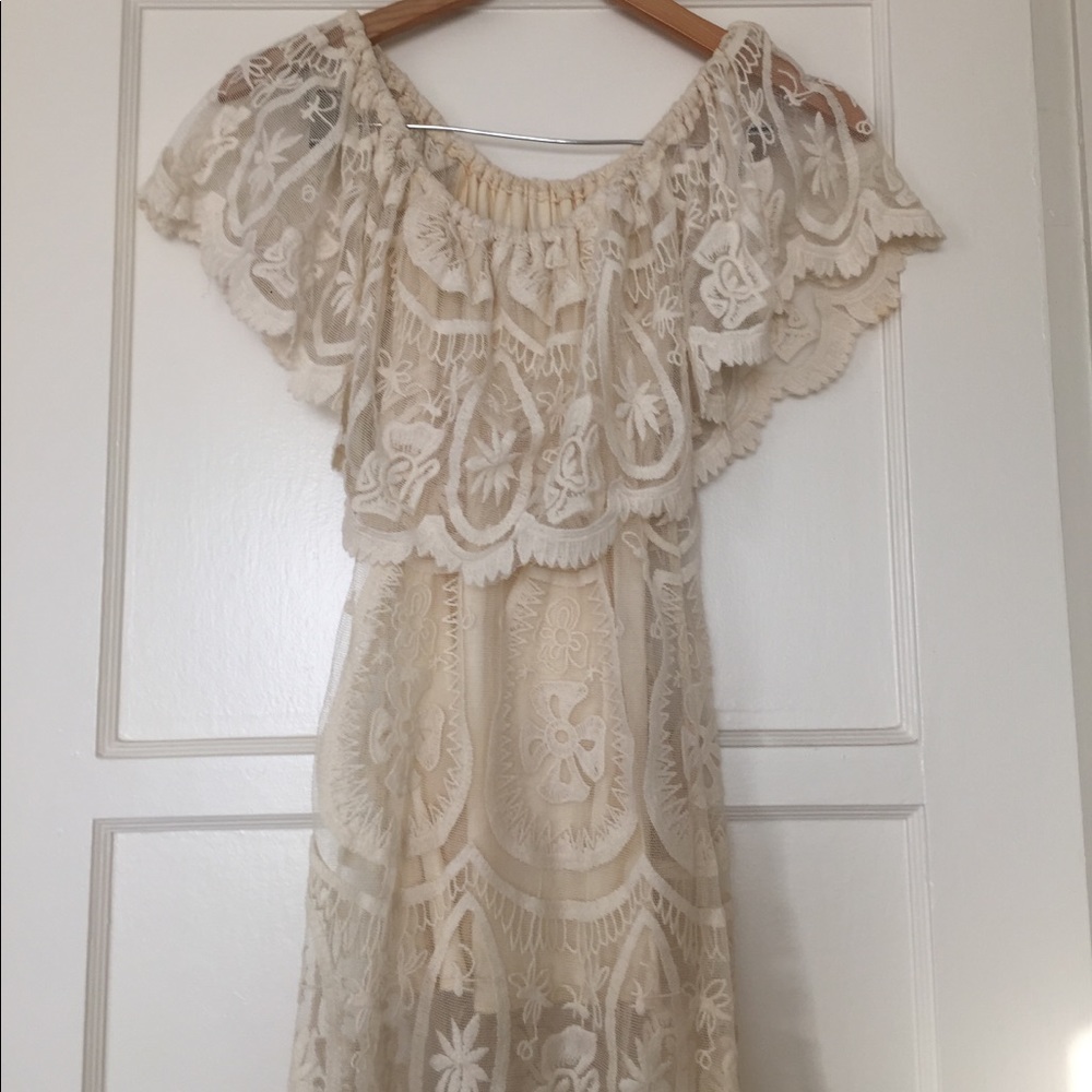 Jen’s Pirate Booty Lace Off the Shoulder Dress